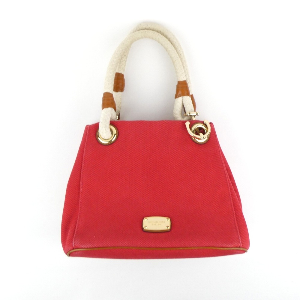 Michael Kors Red Canvas Small Tote
